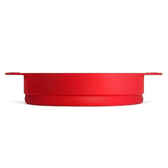 NEW!! Collapsible Silicone Microwave Hot Air Popcorn Popper Bowl with Lid-Red - Picture 3 of 9